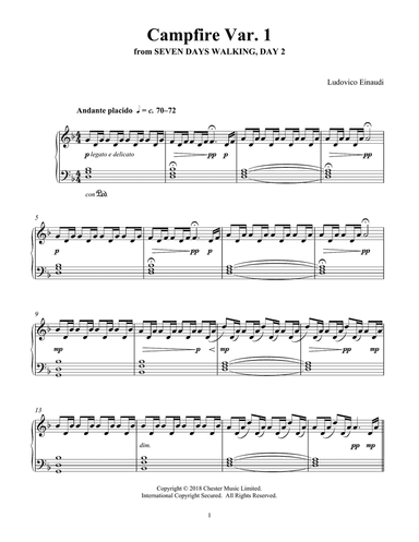 Campfire Var. 1 (from Seven Days Walking: Day 2)