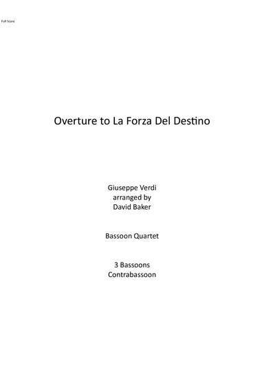 Overture to La Forza del Destino