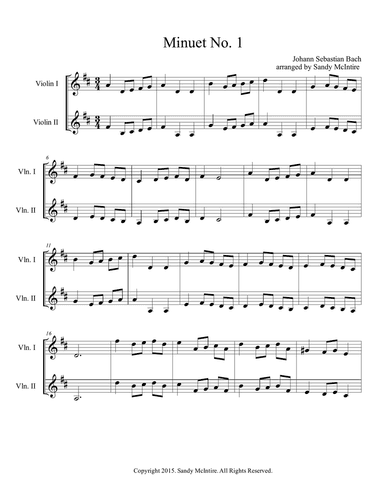 Bach's Minuet No. 1