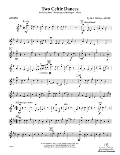Two Celtic Dances: 1st Violin