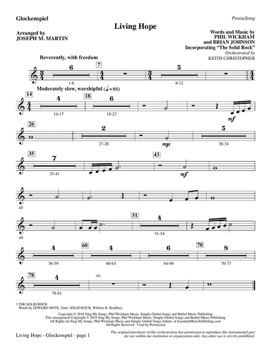 Living Hope (arr. Joseph M. Martin) - Glockenspiel
