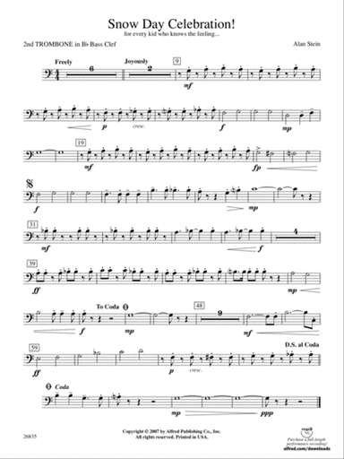 Snow Day Celebration!: (wp) 2nd B-flat Trombone B.C.