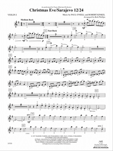 Christmas Eve/Sarajevo 12/24: 1st Violin