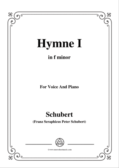 Schubert-Hymne(Hymn I),D.659,in f minor,for Voice&Piano