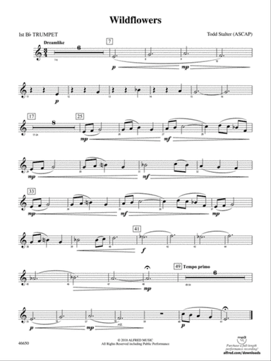 Wildflowers: 1st B-flat Trumpet