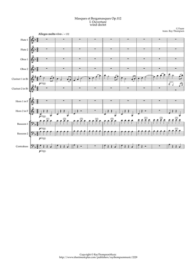 Fauré: Masques et Bergamasques Suite Op.112 - symphonic wind