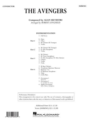The Avengers (arr. Robert Longfield) - Conductor Score (Full Score)