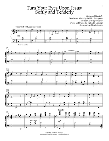 Turn Your Eyes Upon Jesus/Softly And Tenderly (arr. Glenda Austin)