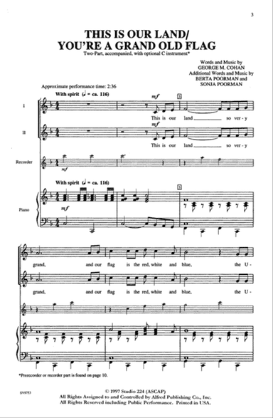 This Is Our Land / You're a Grand Old Flag