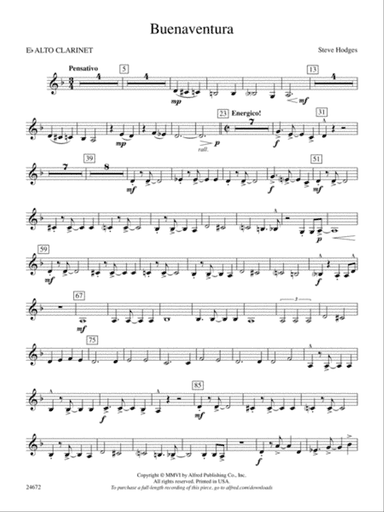 Buenaventura: E-flat Alto Clarinet