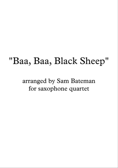 Baa, Baa, Black Sheep