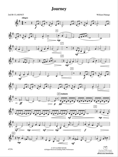 Journey: 2nd B-flat Clarinet