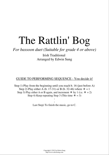The Rattlin' Bog (for bassoon duet, suitable for grade 4 or above)