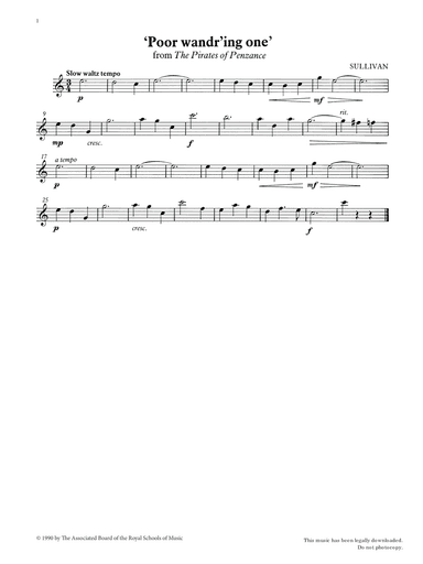 Poor wandr'ing one from Graded Music for Tuned Percussion, Book I