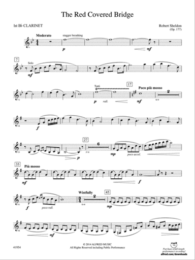 The Red Covered Bridge: 1st B-flat Clarinet