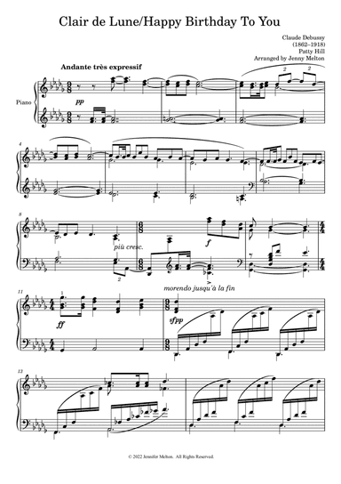 Clair de Lune/Happy Birthday To You