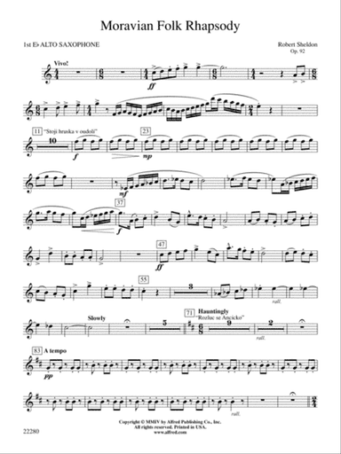 Moravian Folk Rhapsody: E-flat Alto Saxophone