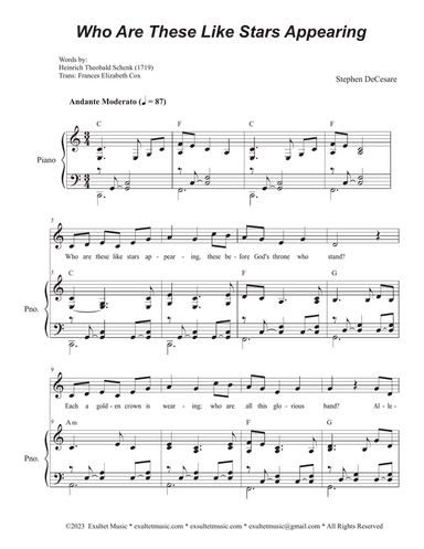 Who Are These Like Stars Appearing (Vocal solo)