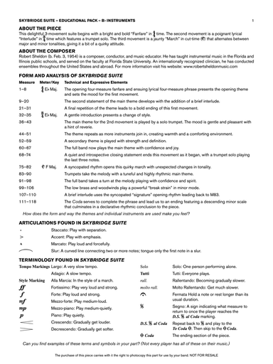 Skybridge Suite: Bb Educational Pack
