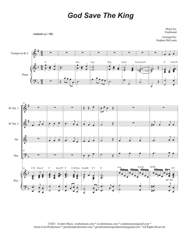 God Save The King (Brass Quartet and Piano)