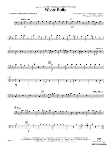 Wooly Bully: 1st Trombone