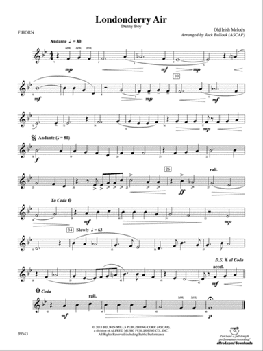 Londonderry Air: 1st F Horn