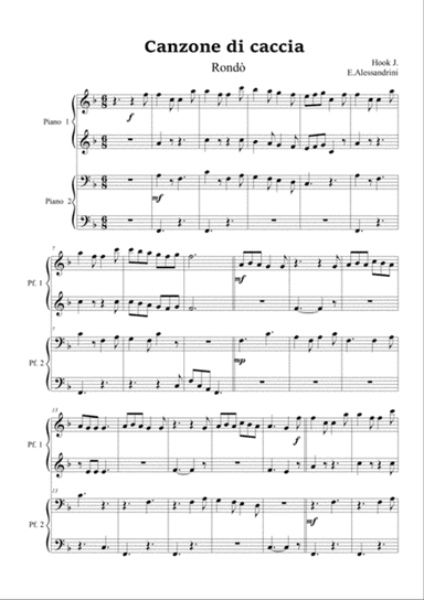 Canzone di caccia (4 hands)