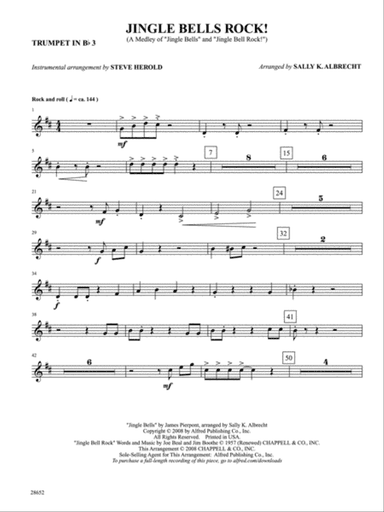 Jingle Bells Rock! (A Medley): 3rd B-flat Trumpet
