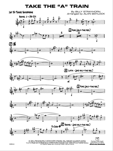 Take the "A" Train: B-flat Tenor Saxophone