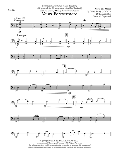 Yours Forevermore - Cello