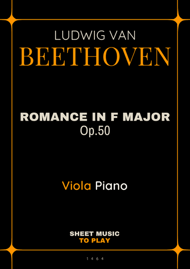 Romance in F Major, Op.50 - Viola and Piano (Full Score and Parts)