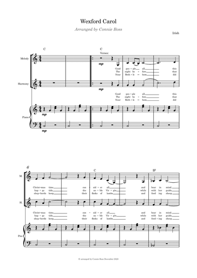 Wexford Carol - duet and piano