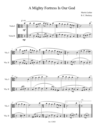 A Mighty Fortress is Our God (Viola Duet)