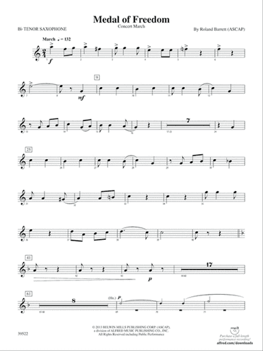 Medal of Freedom: B-flat Tenor Saxophone