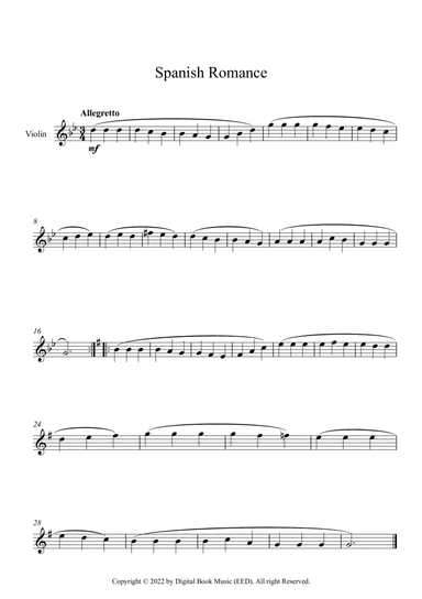 Spanish Romance (Violin)