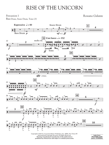 Rise of the Unicorn - Percussion 1