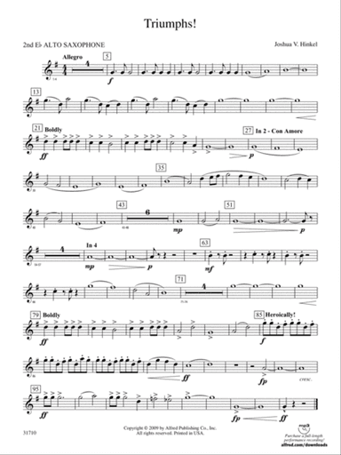 Triumphs!: 2nd E-flat Alto Saxophone