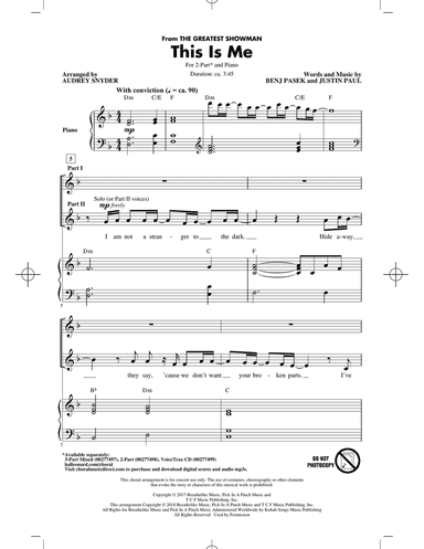 This Is Me (from The Greatest Showman) (arr. Audrey Snyder)