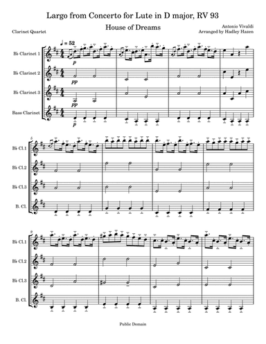 Largo from Concerto for Lute in D major, RV 93 (House of Dreams)
