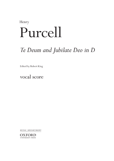 Te Deum and Jubilate Deo in D