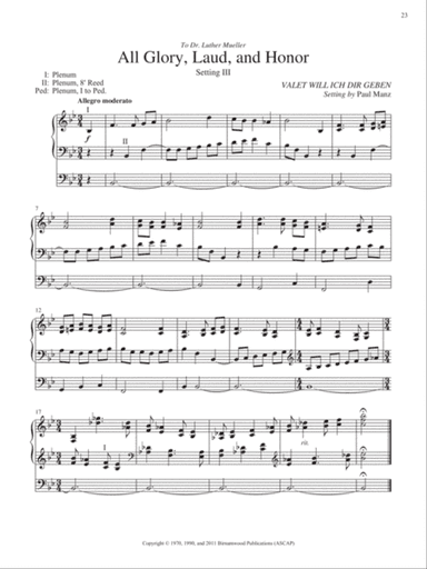 All Glory, Laud, and Honor (Setting III) (Downloadable)