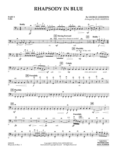 Rhapsody in Blue (arr. Paul Murtha) - Pt.5 - Cello