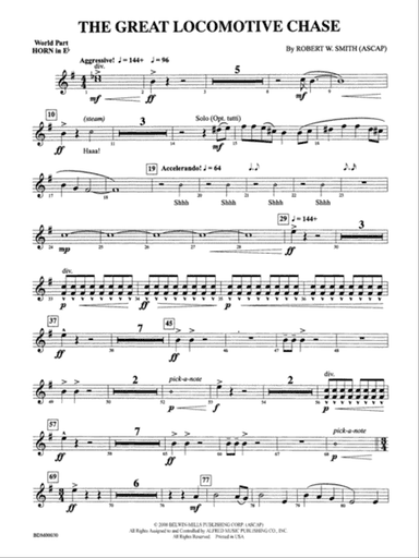 The Great Locomotive Chase: (wp) 1st Horn in E-flat