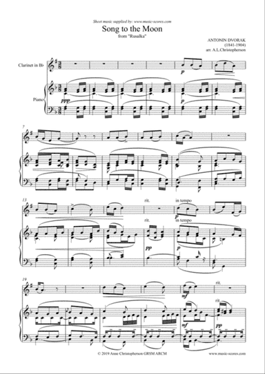 Song to the Moon - Clarinet and Piano
