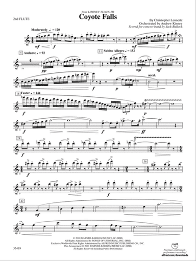 Coyote Falls (from Looney Tunes 3D): 2nd Flute