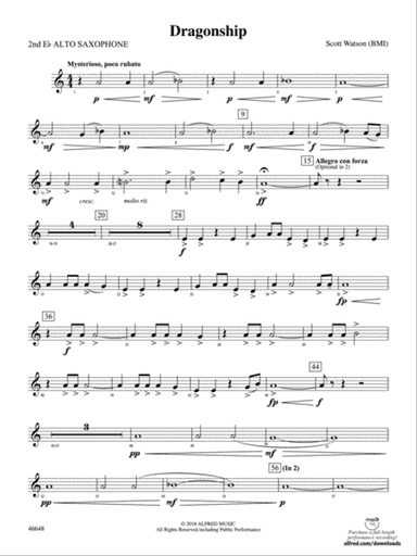 Dragonship: 2nd E-flat Alto Saxophone