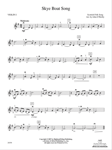 Skye Boat Song: 1st Violin