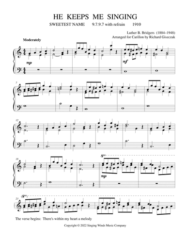 He Keeps Me Singing (SWEETEST NAME)