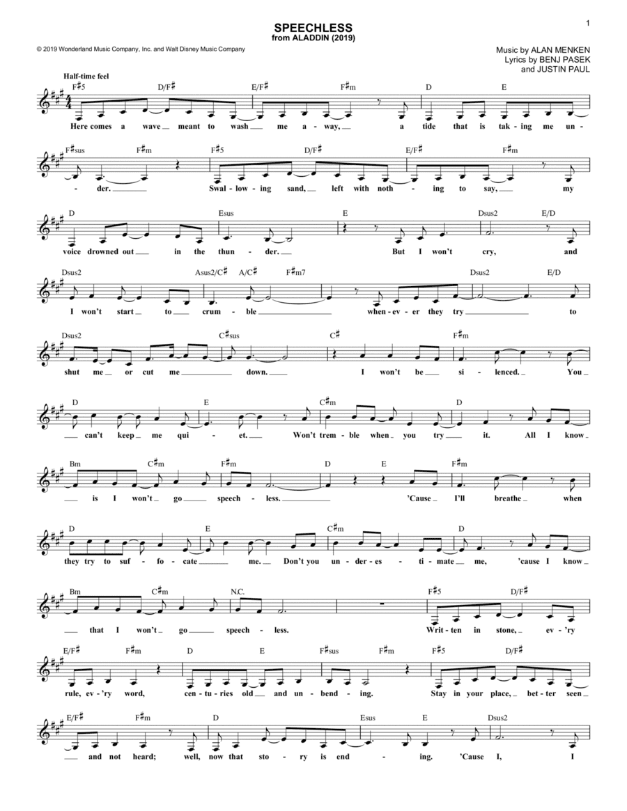 Speechless (from Aladdin) (2019)