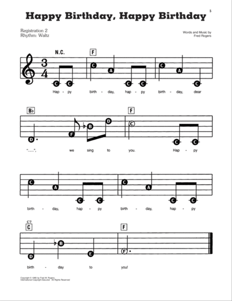 Happy Birthday, Happy Birthday (from Mister Rogers' Neighborhood)